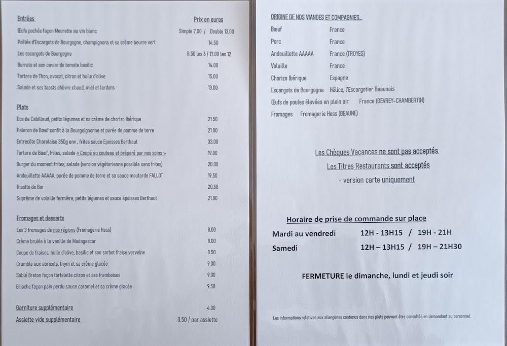 LE BACCHUS - Menu Image 4